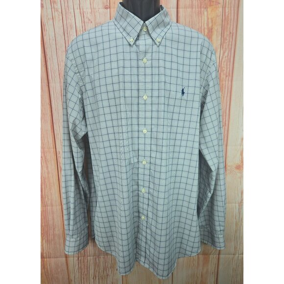 Ralph Lauren Mens XL Classic Fit Performance Checkered Button-Down Shirt - Picture 1 of 8